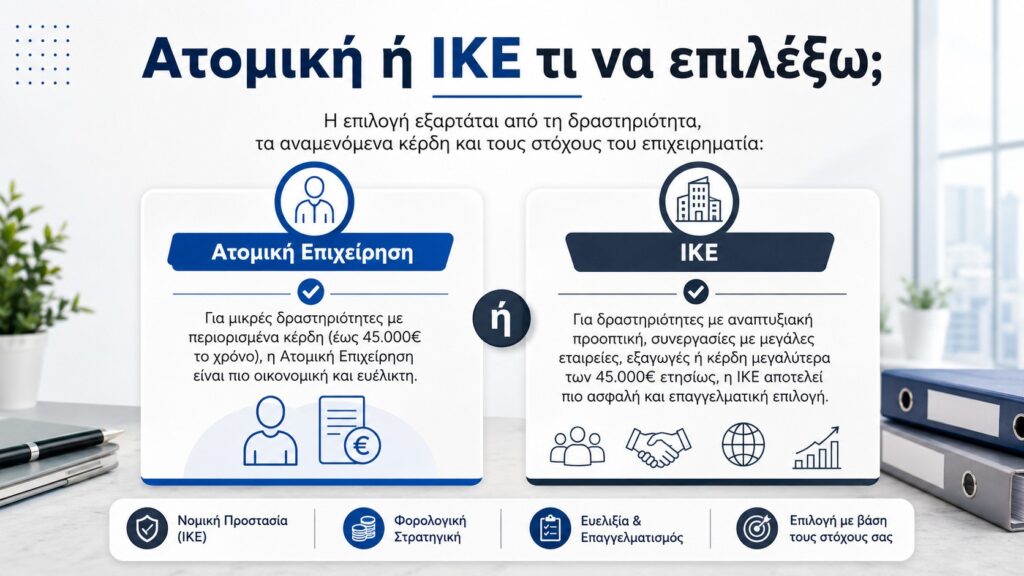 Ατομική ή ΙΚΕ; Τελικά τι να επιλέξω; ιδρυση εταιρειας all about accounting